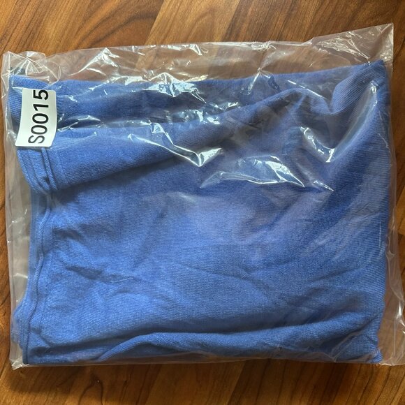 Basler Sweater Turtleneck Ribbed Knit Long Sleeve Wool & Silk Blend Blue Women's - Picture 9 of 9